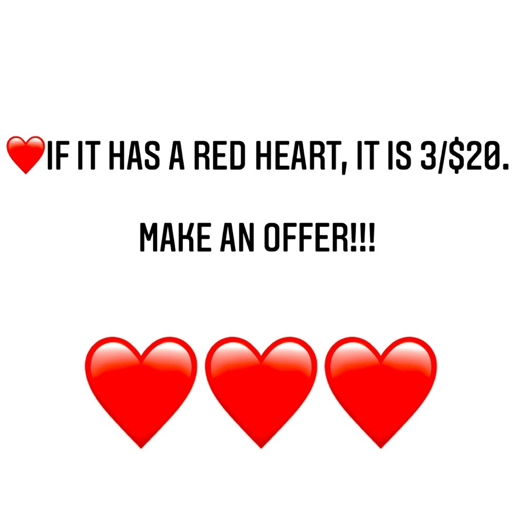 If the post has a red heart, it can be combined for a 3/$20!